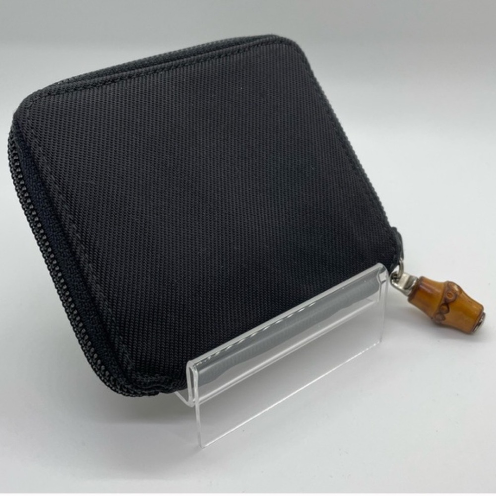Gucci Bamboo Nylon and Patent Zippy Compact Wallet
Gucci